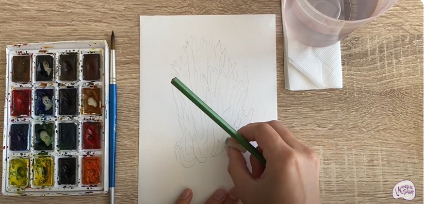 Рисуем Рогатик жёлтый