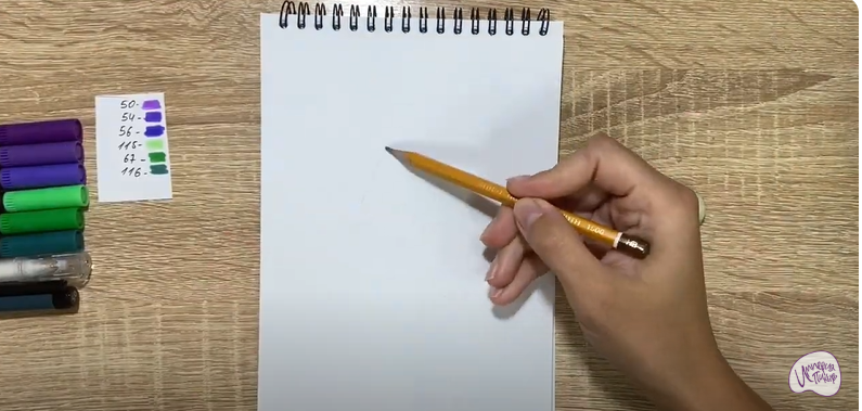 Рисуем Мультяшный баклажан