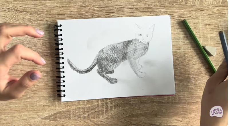 Рисуем Бомбейская кошка