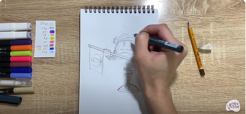 Рисуем Адъютант Мелкотрон из "Геройчики"