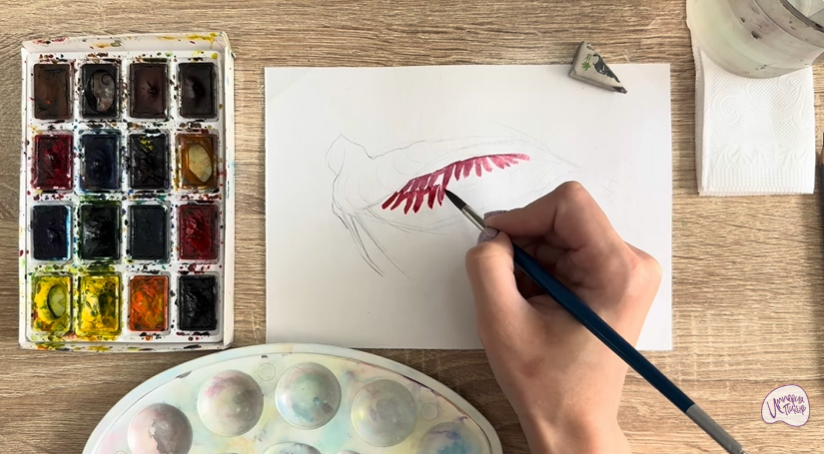 Рисуем Жабры рыбы