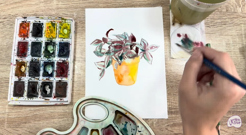 Рисуем Традесканция