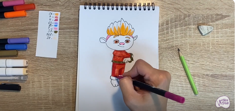 Рисуем Рей из "Монсики"