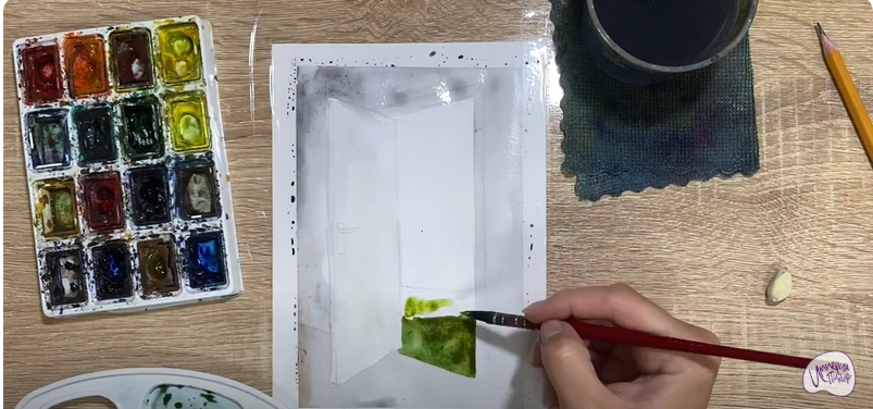 Рисуем Открытая дверь
