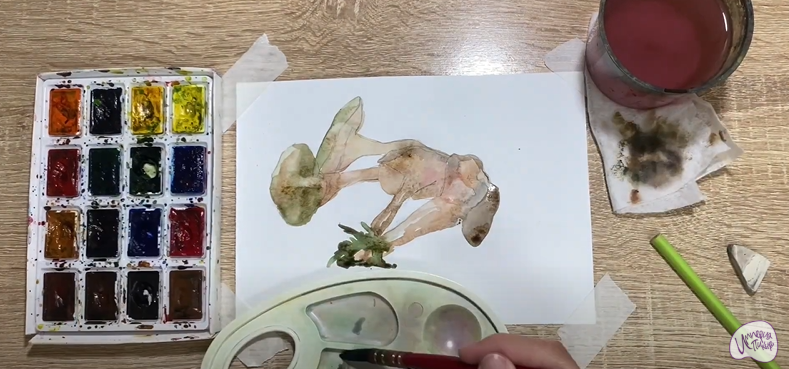 Рисуем Аскокорине торфяная