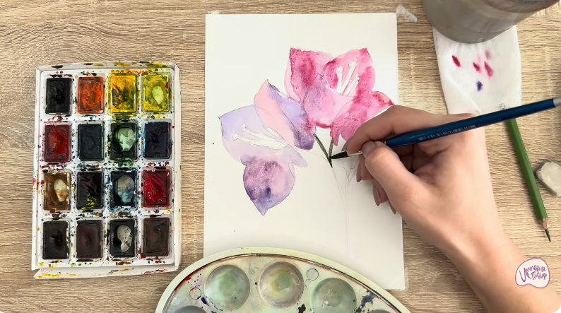 Рисуем Бугенвиллея