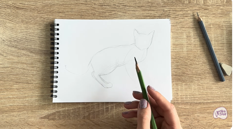 Рисуем Бомбейская кошка