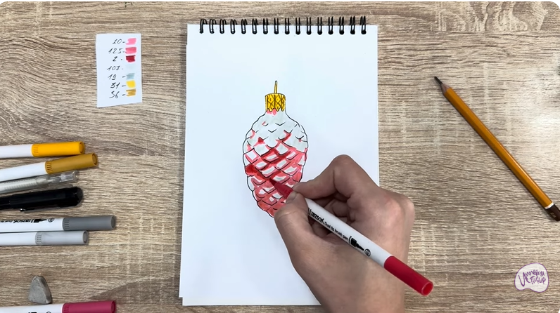 Рисуем Ёлочная игрушка