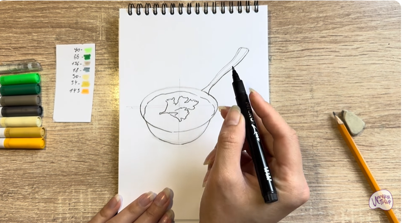 Рисуем Жульен куринный
