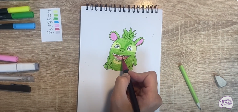 Рисуем Пиля из "Монсики"