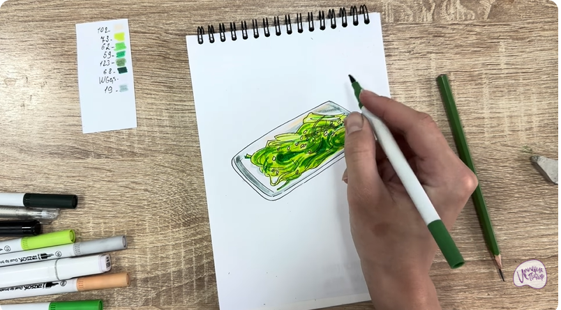 Рисуем Салат "чука"