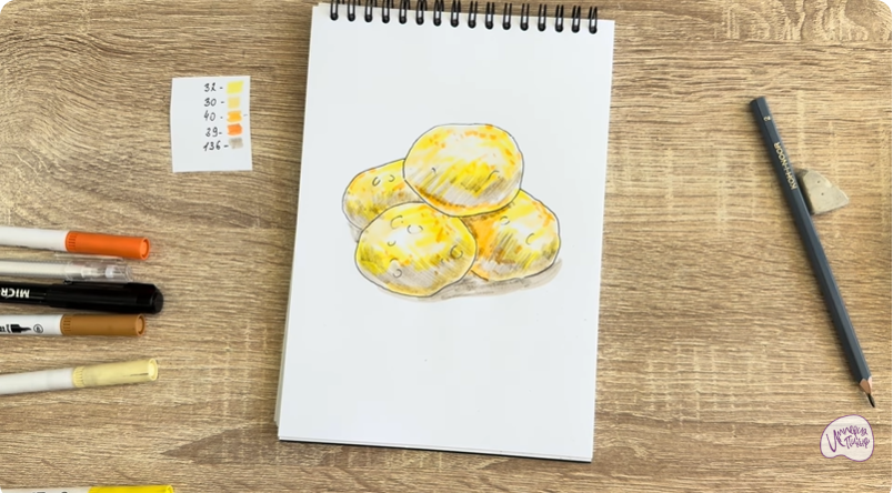 Рисуем Баурсаки