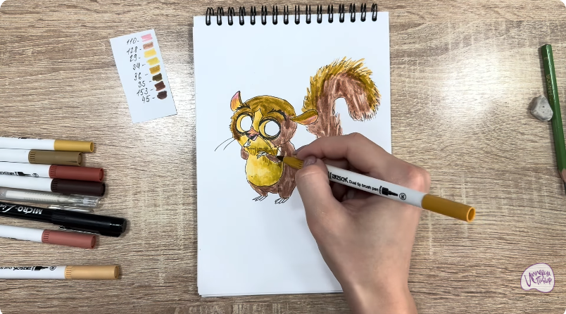 Рисуем Морт из "Мадагаскар"