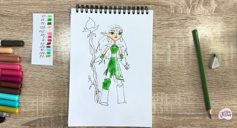 Рисуем Дриада из "Сказочный Патруль"