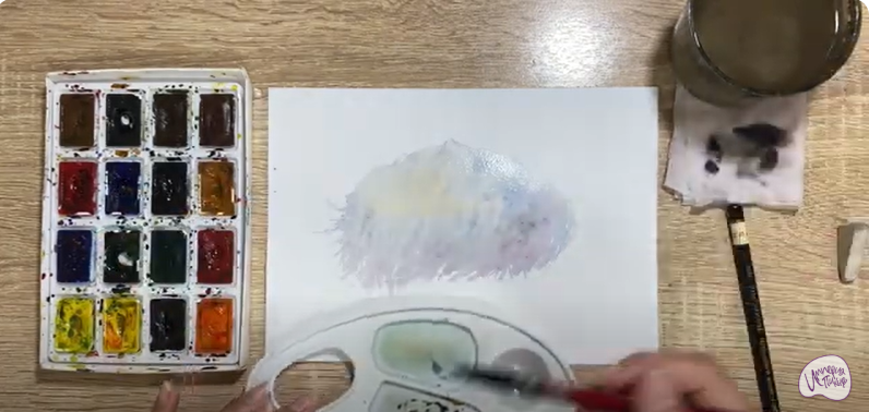 Рисуем Ежовик гребенчатый