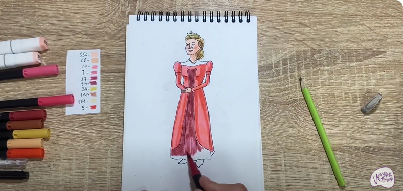 Рисуем Королева Лилиан из "Шрека"