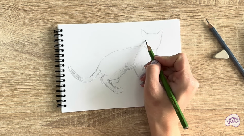 Рисуем Бомбейская кошка