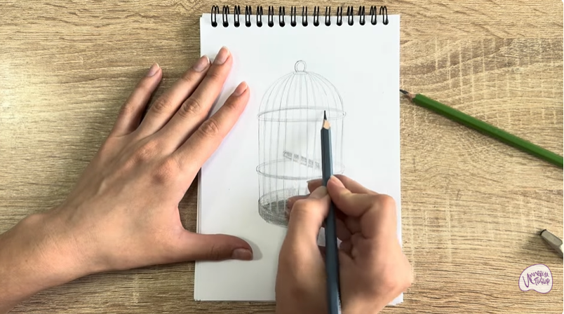 Рисуем Клетка для птиц