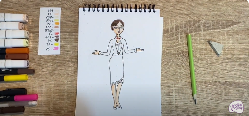 Рисуем Марлен из "Царевны"
