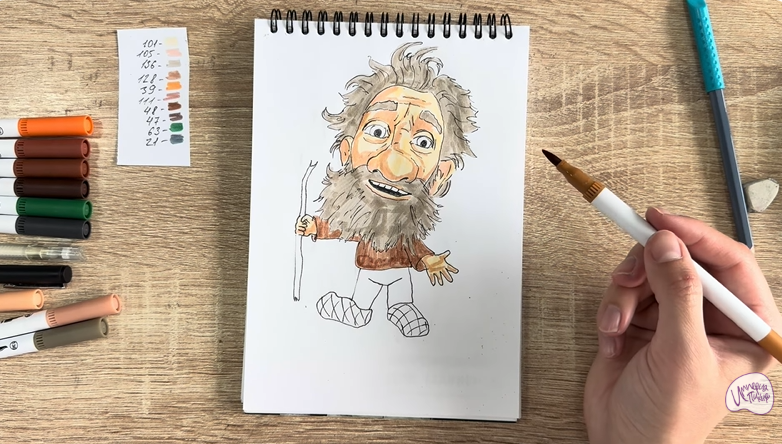 Рисуем Нафаня из фильма "Домовёнок Кузя"