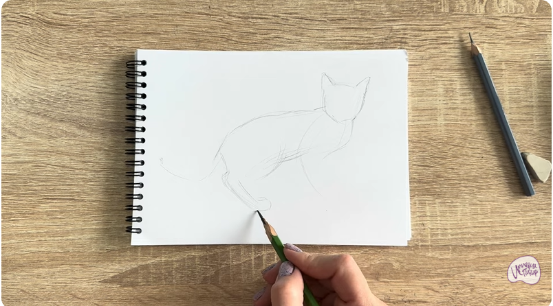 Рисуем Бомбейская кошка