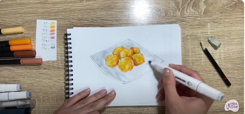 Рисуем Сырные шарики