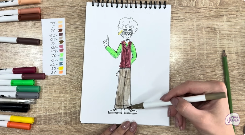 Рисуем Док Динозавров из «Доктор Динозавров»