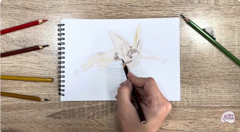 Рисуем Бурый ушан