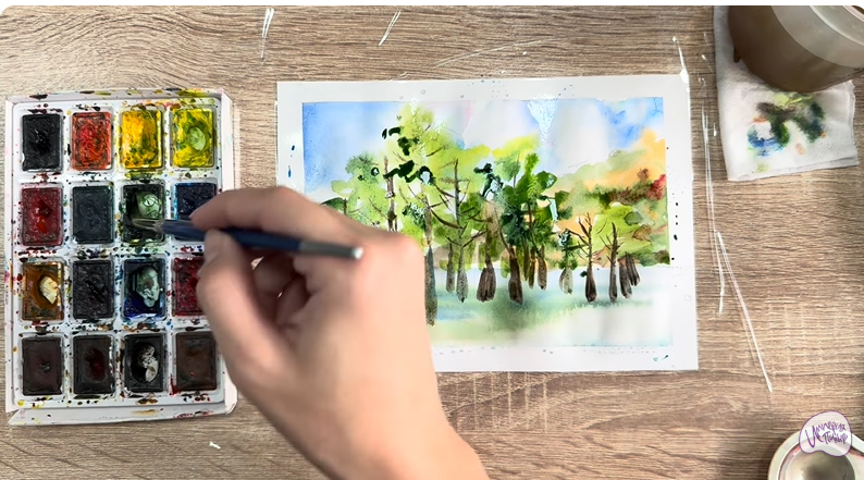 Рисуем Озеро Сукко