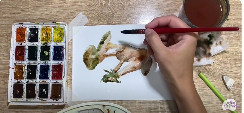 Рисуем Аскокорине торфяная