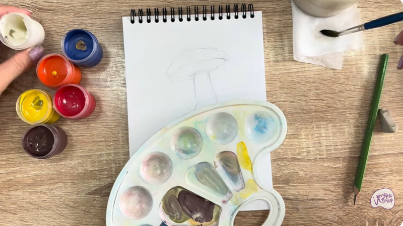 Рисуем Жёлчный гриб