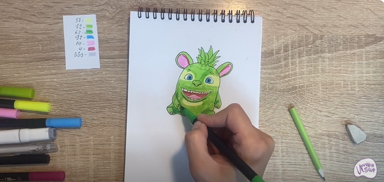 Рисуем Пиля из "Монсики"