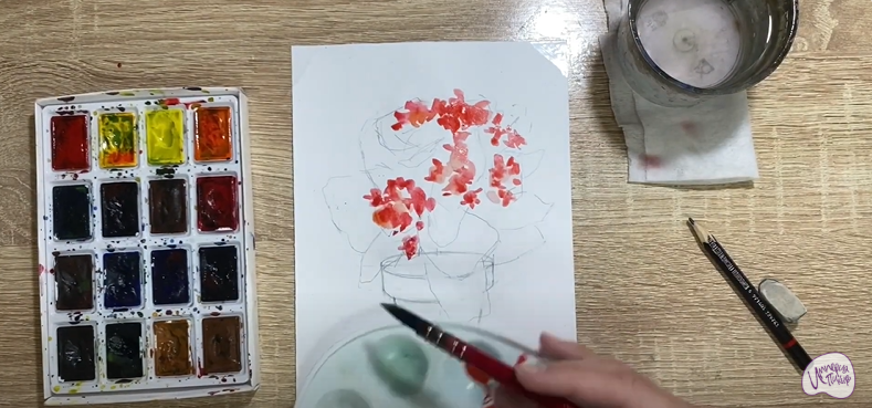 Рисуем Каланхоэ