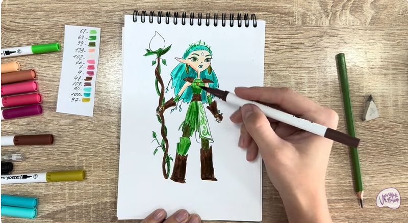 Рисуем Дриада из "Сказочный Патруль"