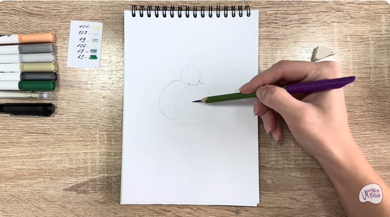 Рисуем Сыр Буратта