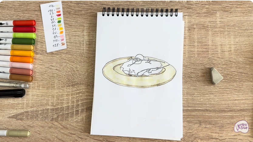 Рисуем Мясо по-французски