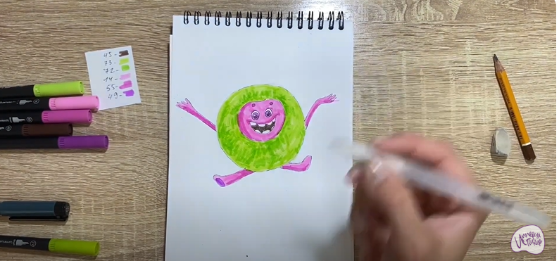 Рисуем Бублик из "Геройчики"