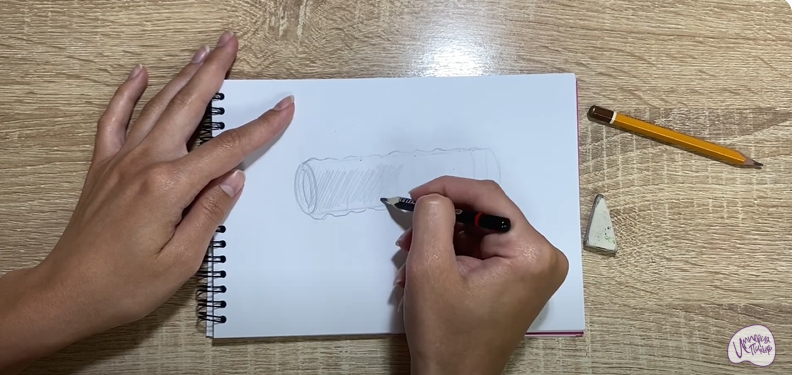 Рисуем Ролик массажный