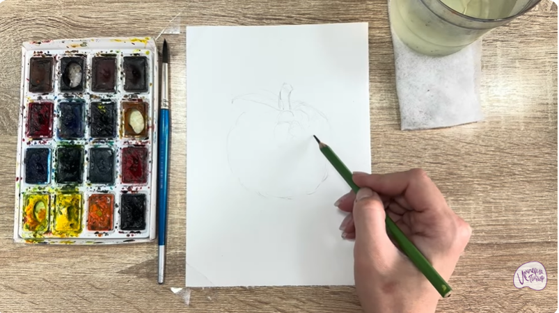 Рисуем Сахарное яблоко