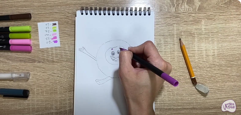 Рисуем Бублик из "Геройчики"
