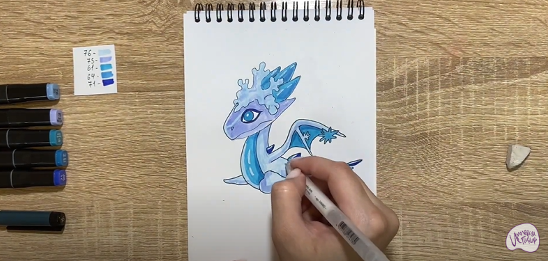 Рисуем Снежный дракон