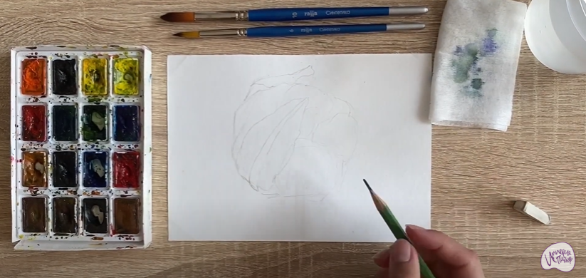 Рисуем Цветная капуста