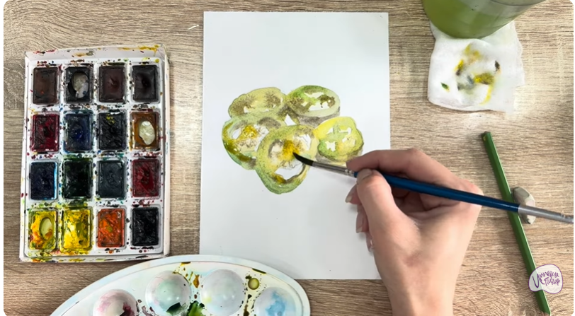 Рисуем Маринованные халапеньо