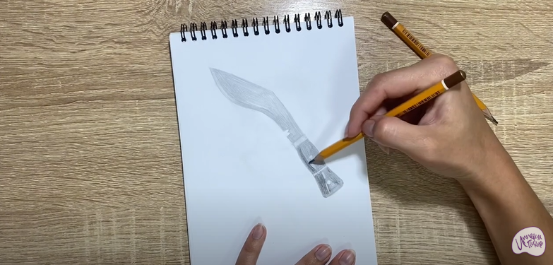 Рисуем Нож "Кукри"
