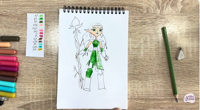 Рисуем Дриада из "Сказочный Патруль"