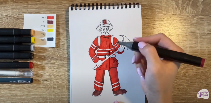 Рисуем Пожарник