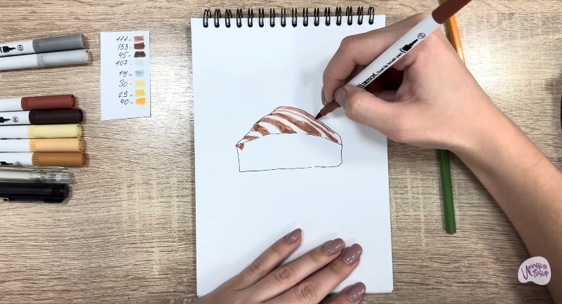 Рисуем Кекс "Зебра"