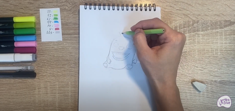 Рисуем Пиля из "Монсики"