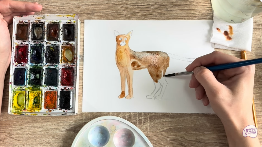 Рисуем Кошка "Чаузи"