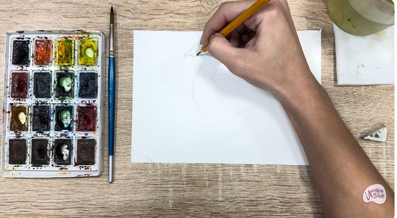 Рисуем Краснозобая казарка